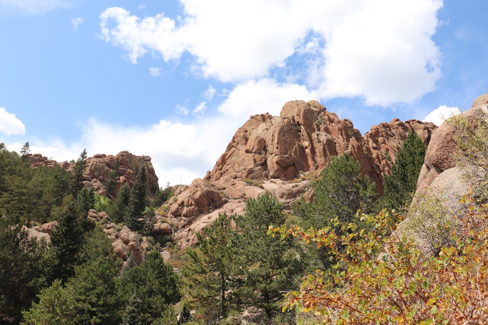 brown rock formation under blue sky during daytime