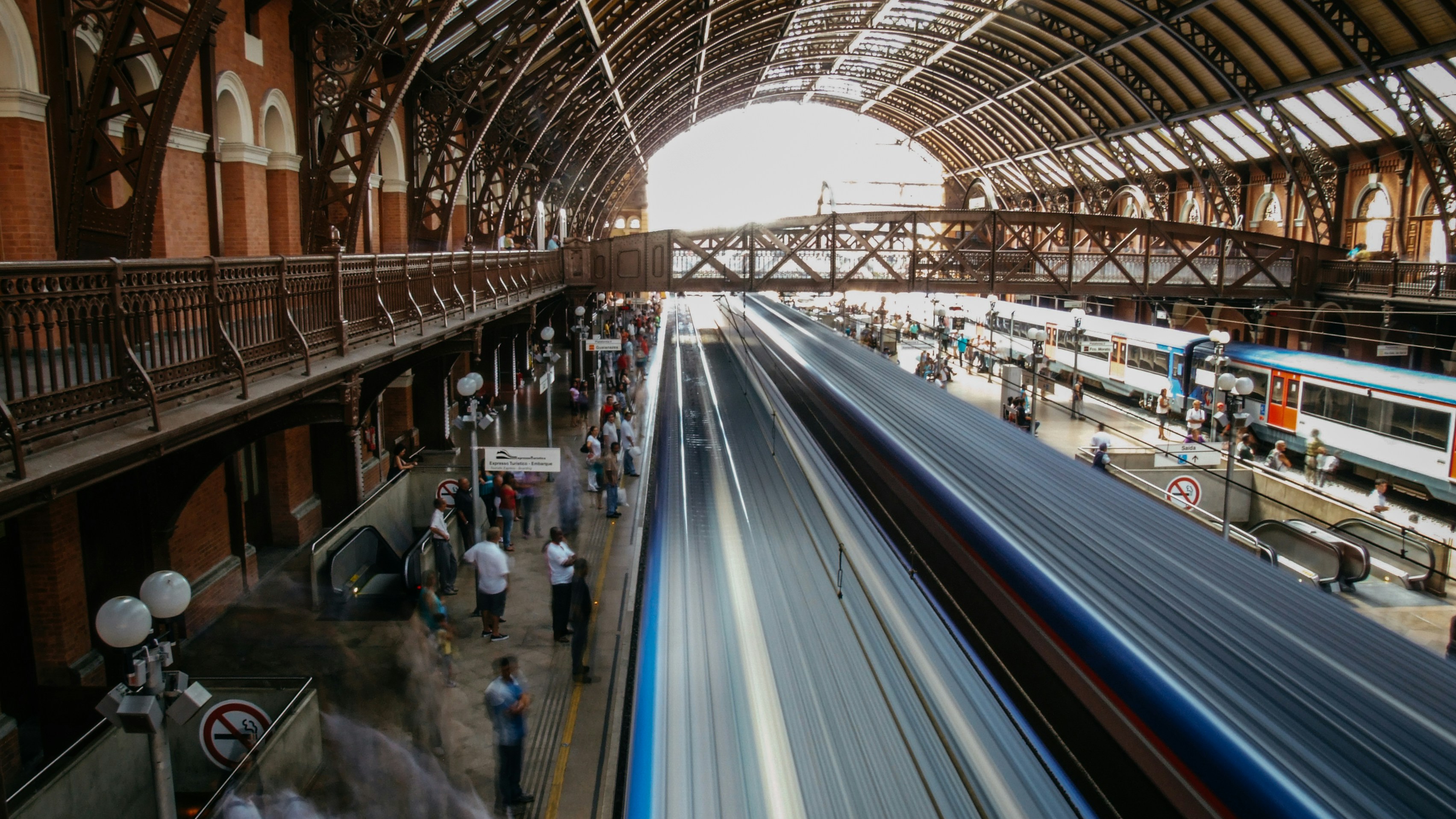 people walking on train station