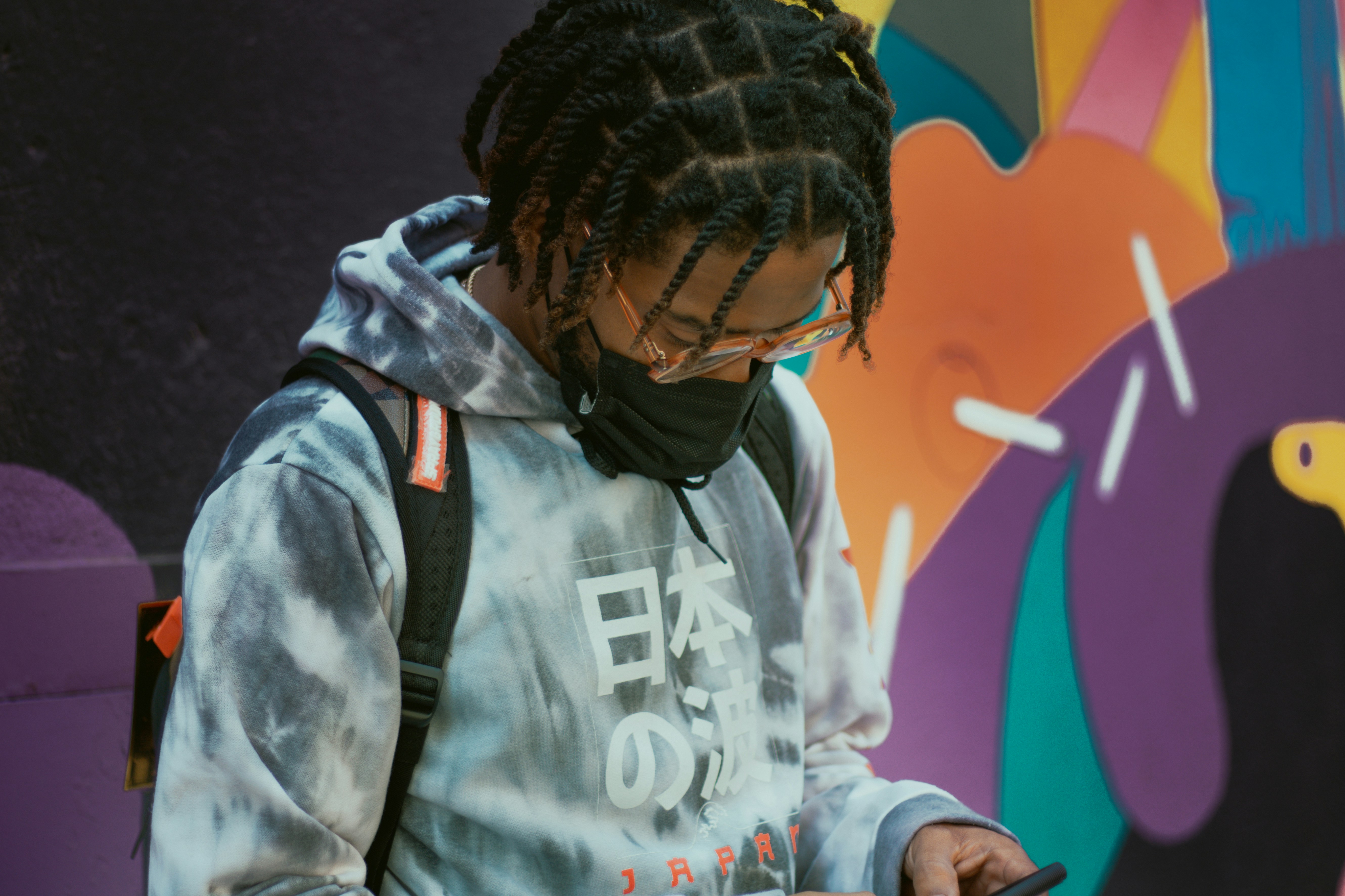 man in white and black jacket