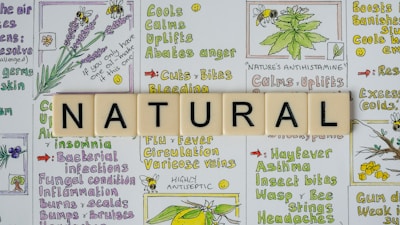 An image of herbal remedies and natural ingredients.