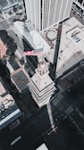 An aerial view of a cityscape symbolizing global diplomacy.