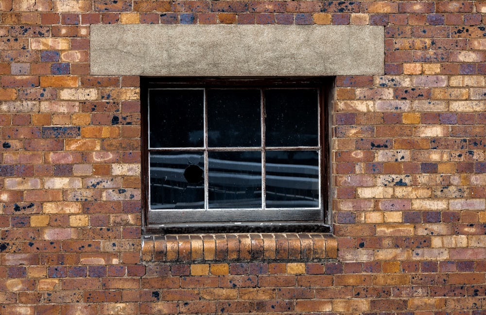 white wooden framed glass window