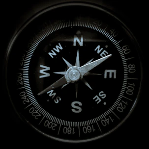 black and white analog watch