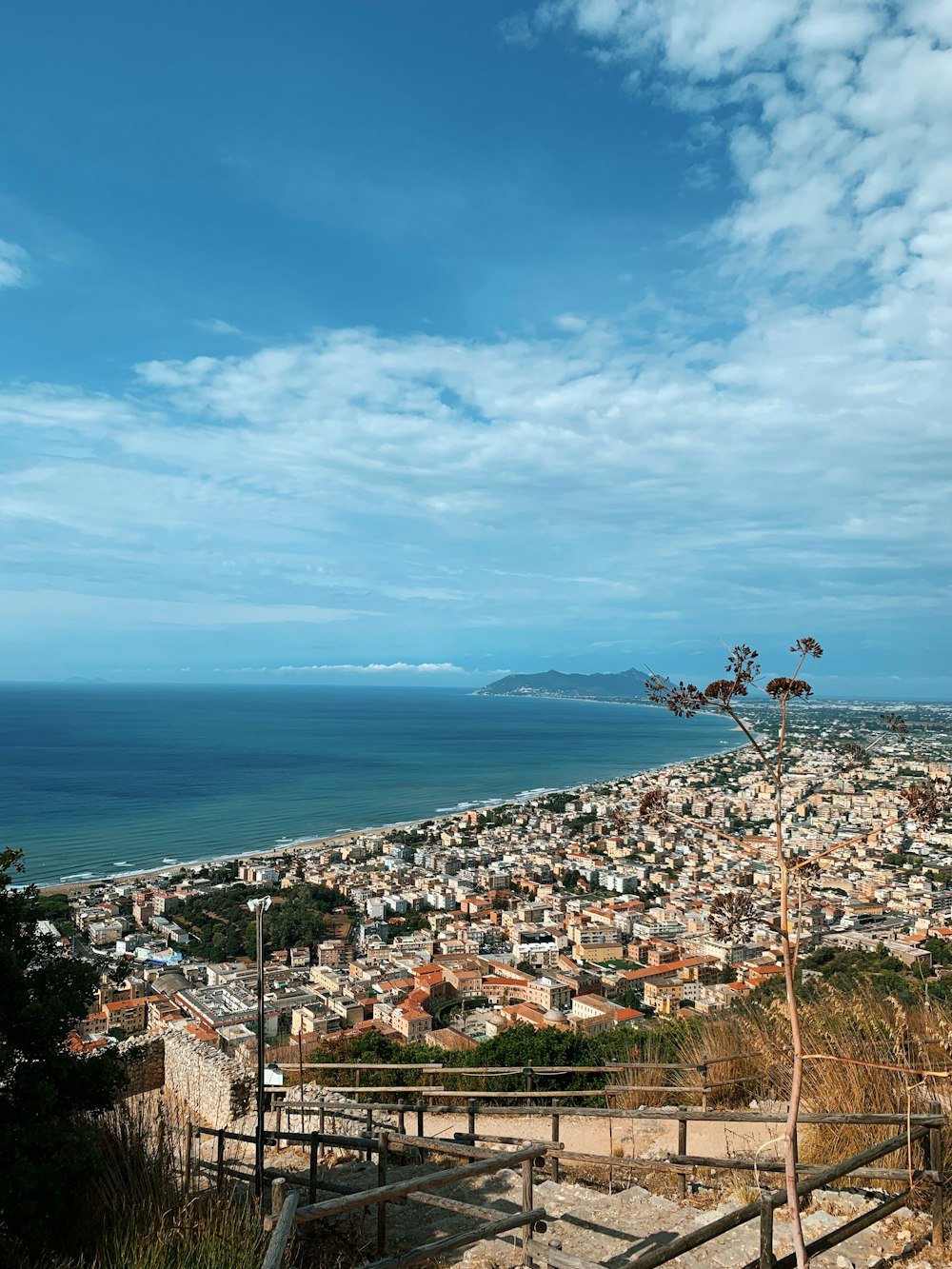 aerial view of city near body of water during daytime