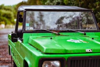 green and black jeep wrangler