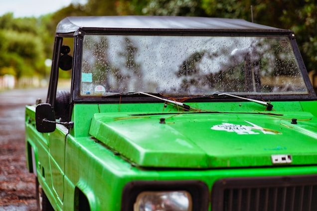 green and black jeep wrangler