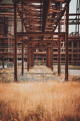 brown wooden building on brown grass field during daytime