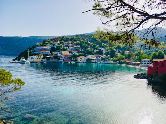 houses near body of water during daytime in Asos Greece