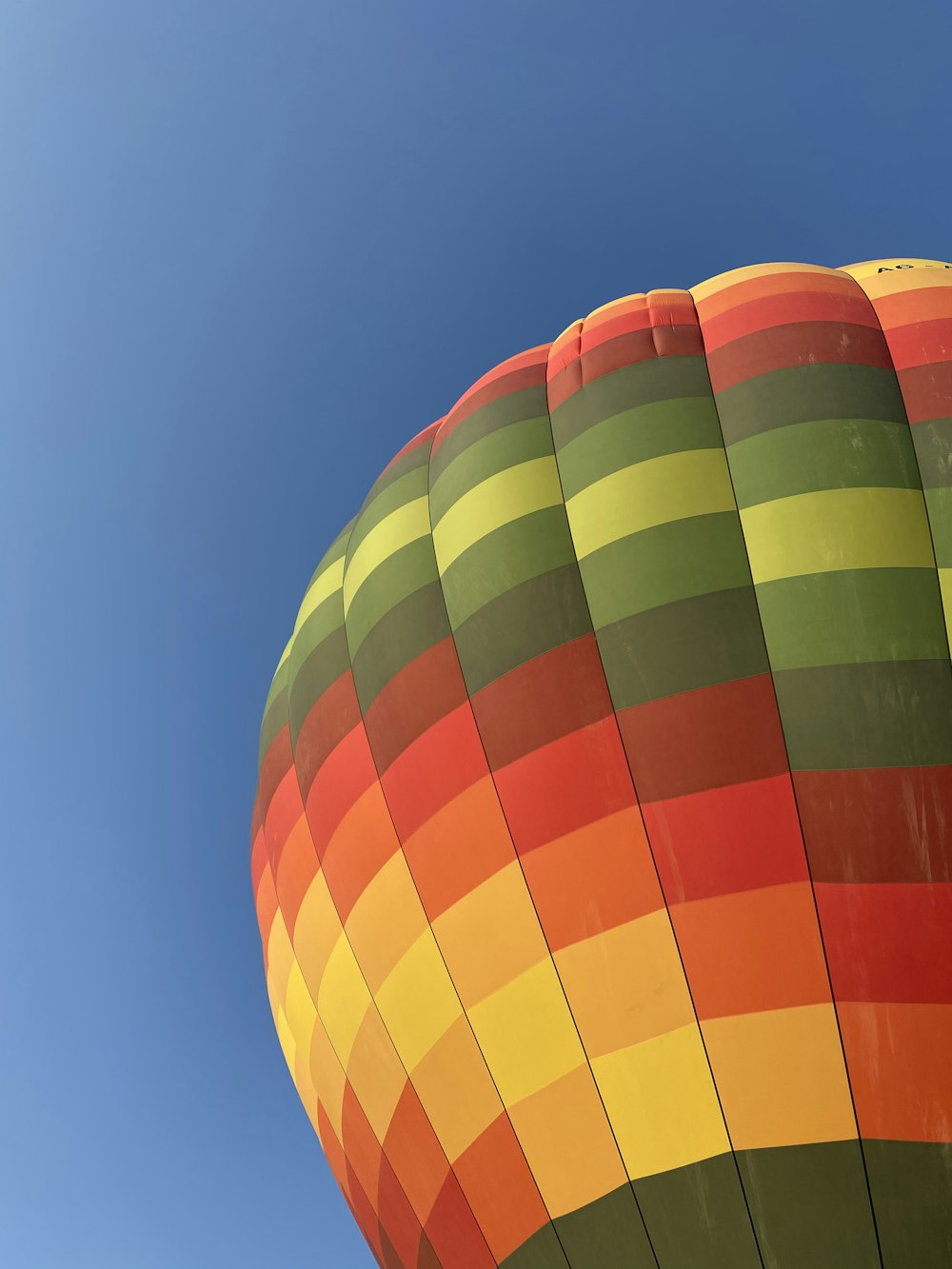 yellow red and blue hot air balloon