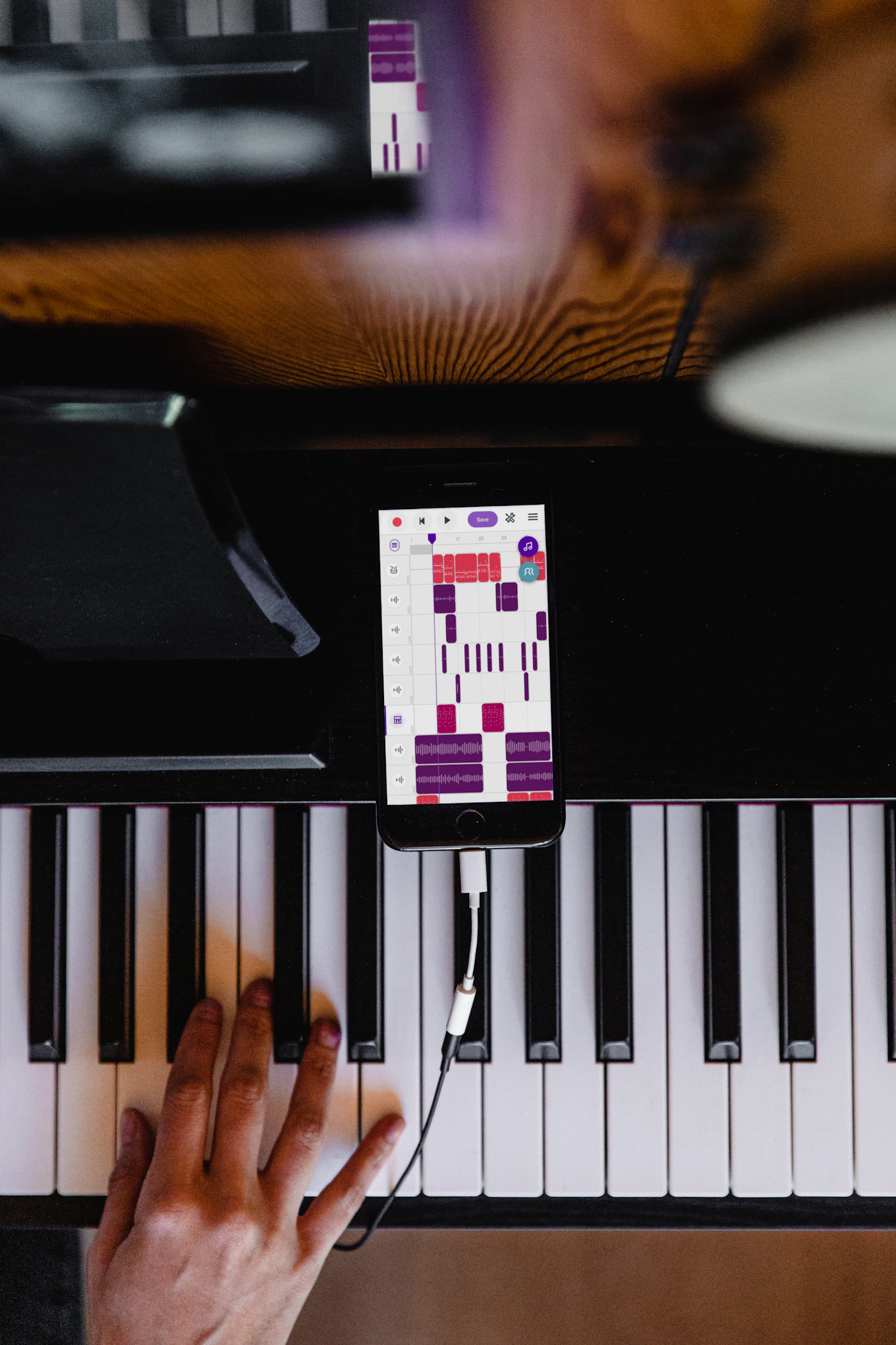 Black and white piano keys