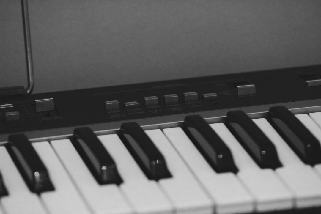 black and white electric keyboard