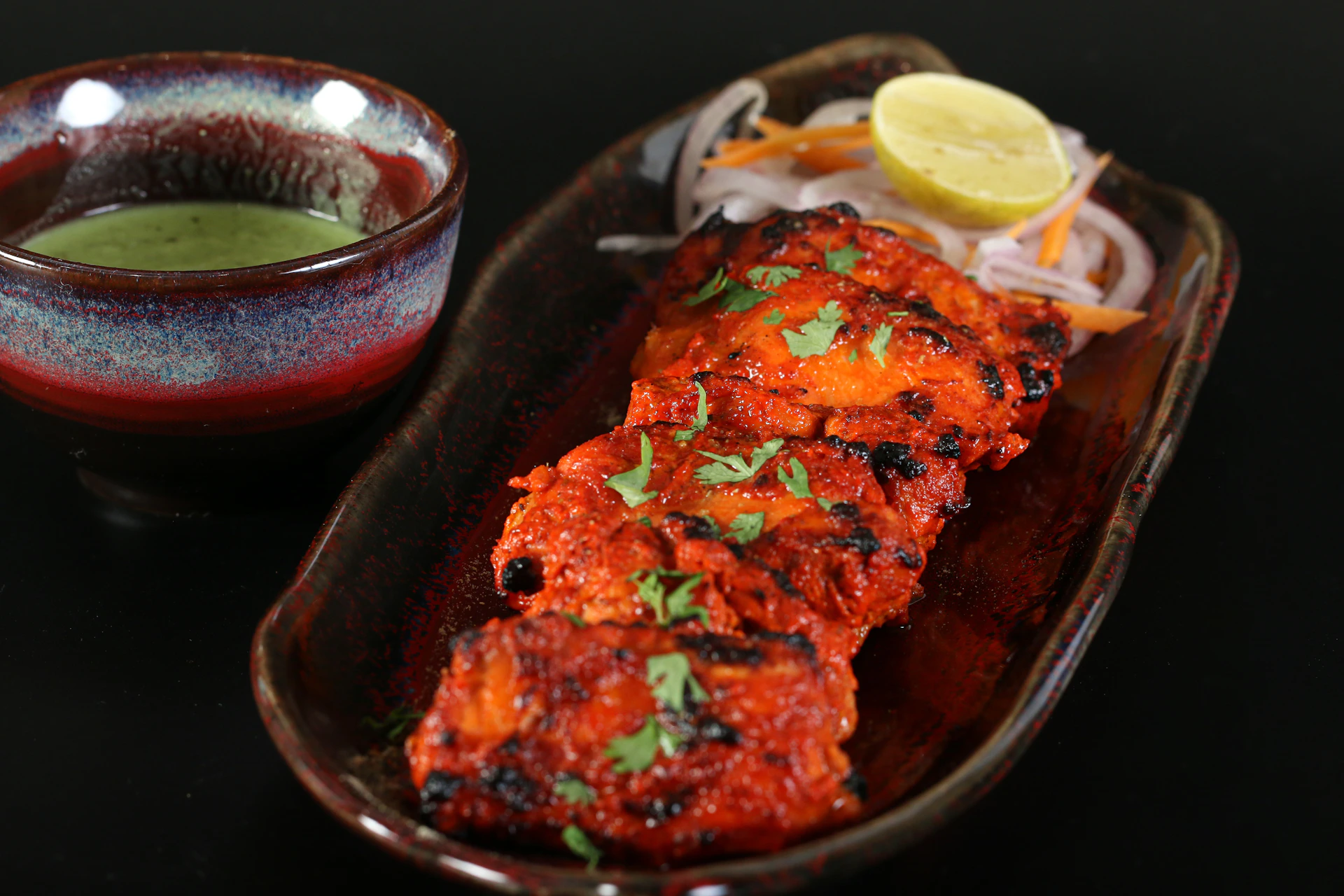 cooked food on stainless steel tray