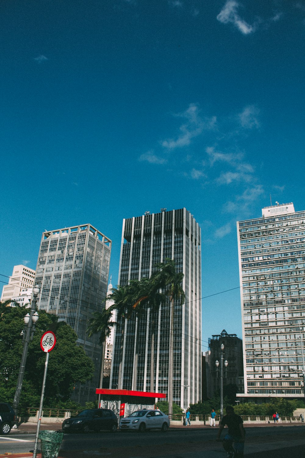 white and black high rise building