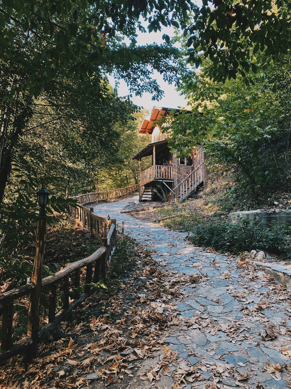 brown wooden bridge over river