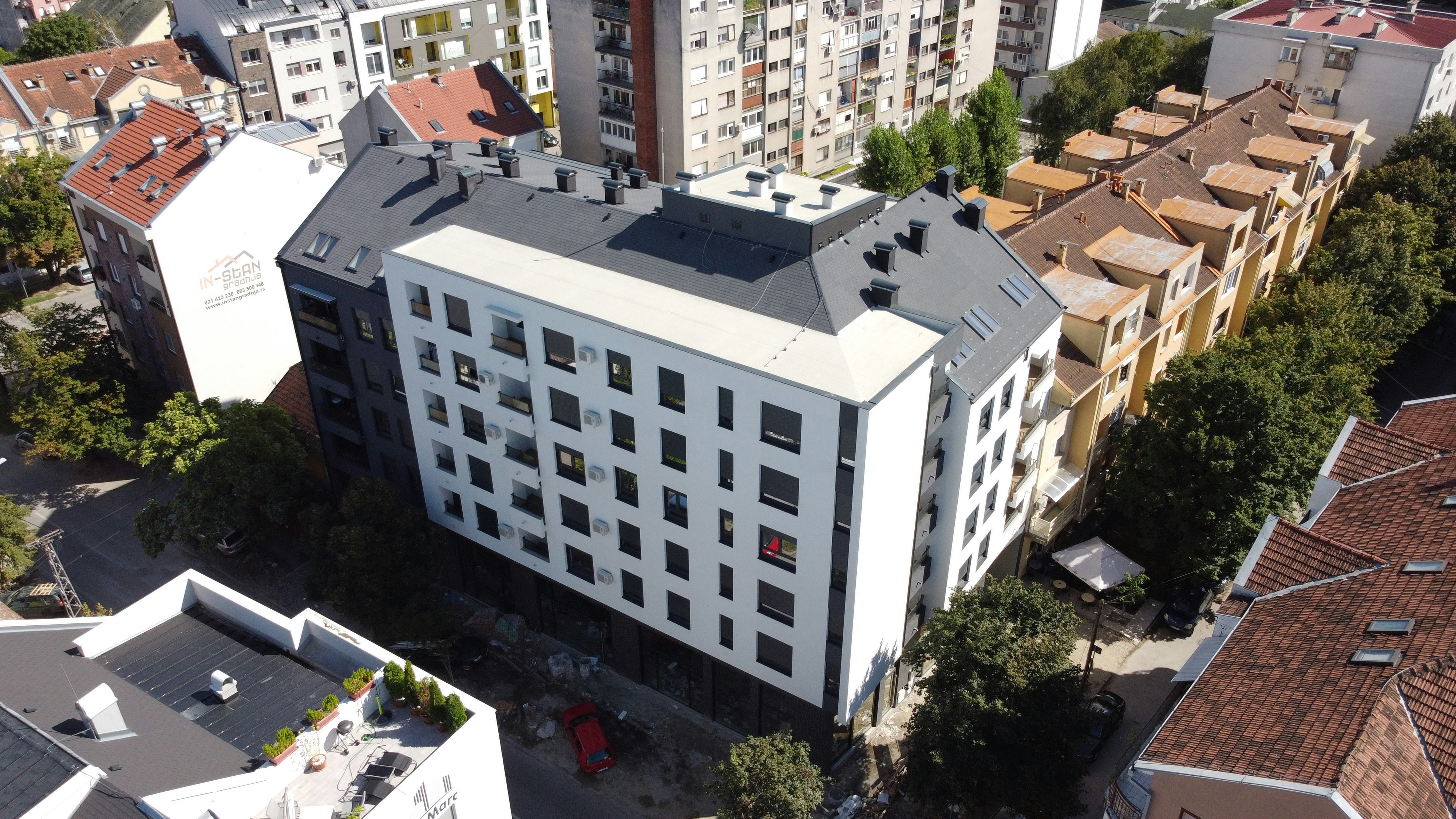 white and black concrete building