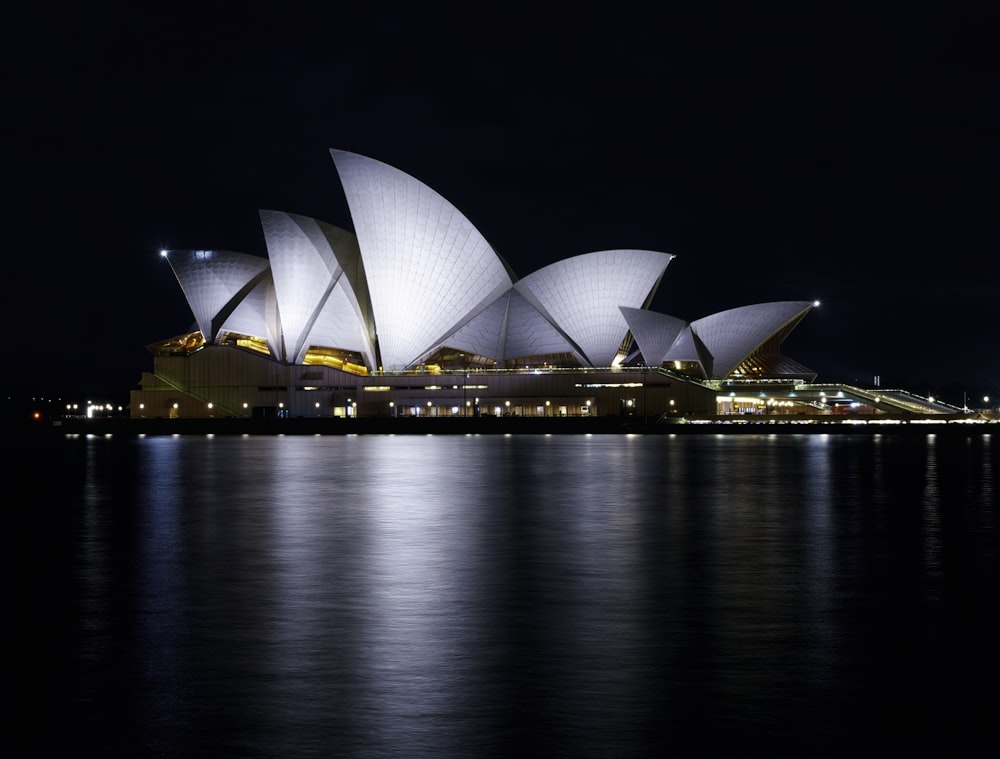 sydney opera house during night time