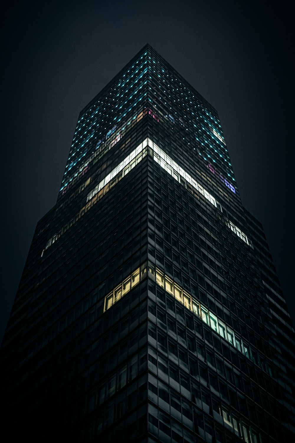 black and blue high rise building