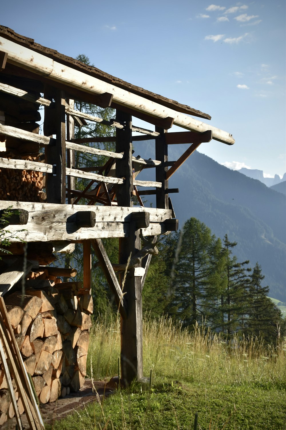 brown wooden bridge over green grass field during daytime