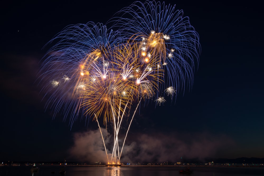 fireworks display during night time