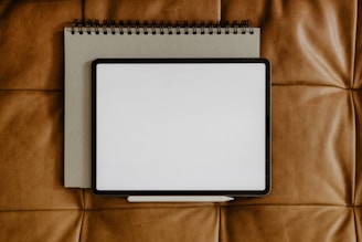 white and black tablet computer case