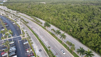 Wide view of the easy access road connecting Florae to the main highway in Campinas.