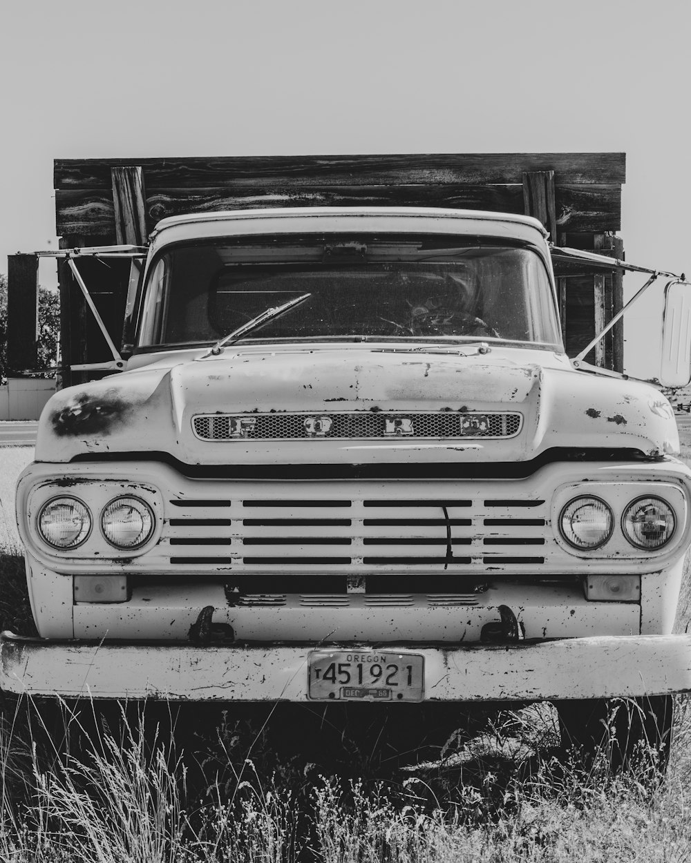 grayscale photo of classic car