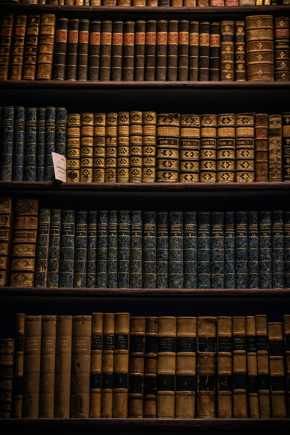 books on brown wooden shelf