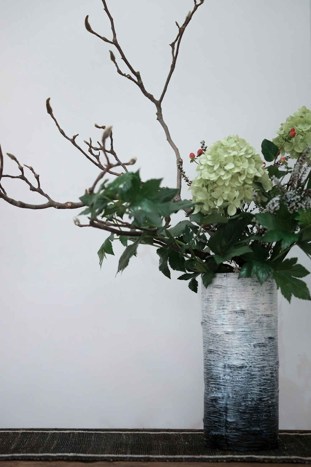 green and white flower bouquet