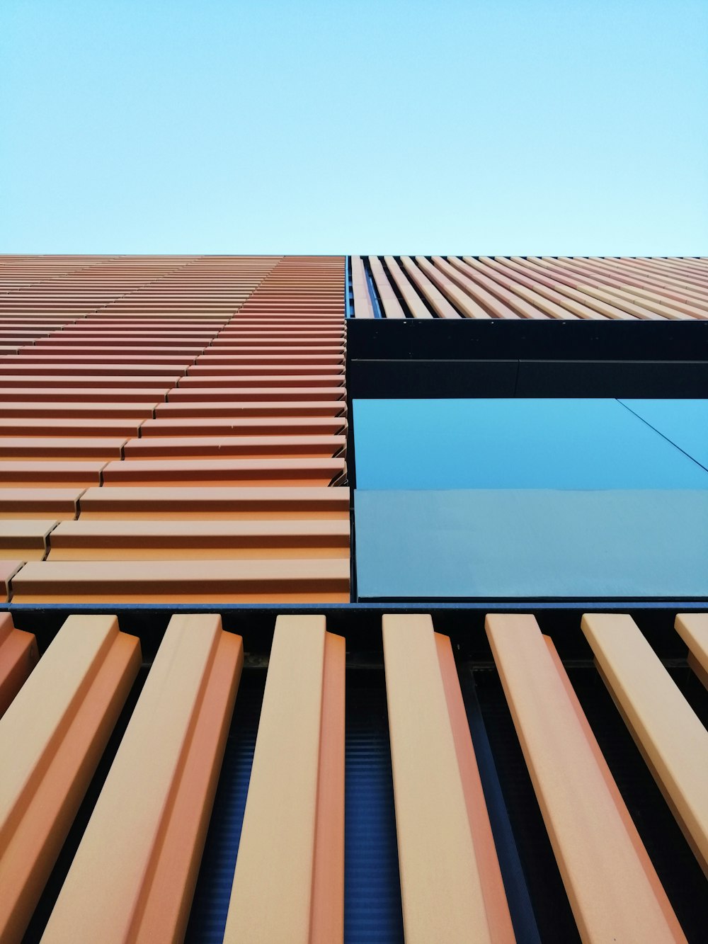 brown and blue concrete building