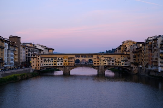 brown concrete bridge over river during daytime in Ponte Vecchio Italy