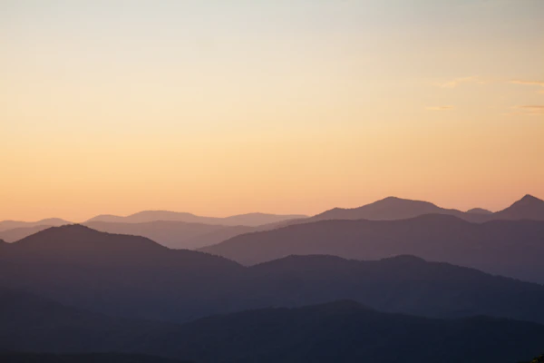 The Blue Ridge Mountains at sunset, Asheville