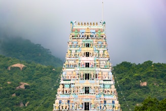 A vibrant collage showing famous temples, serene beaches, and lush hill stations in South India.