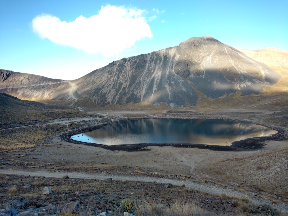 Lago en medio de las montañas