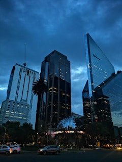 high rise building during night time