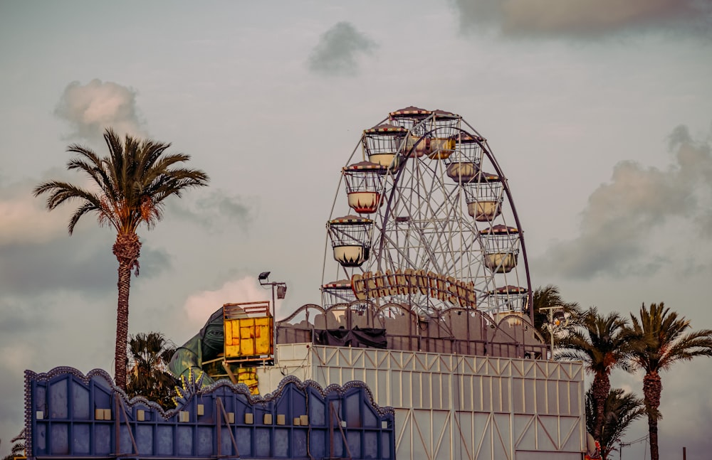 yellow and blue metal cage