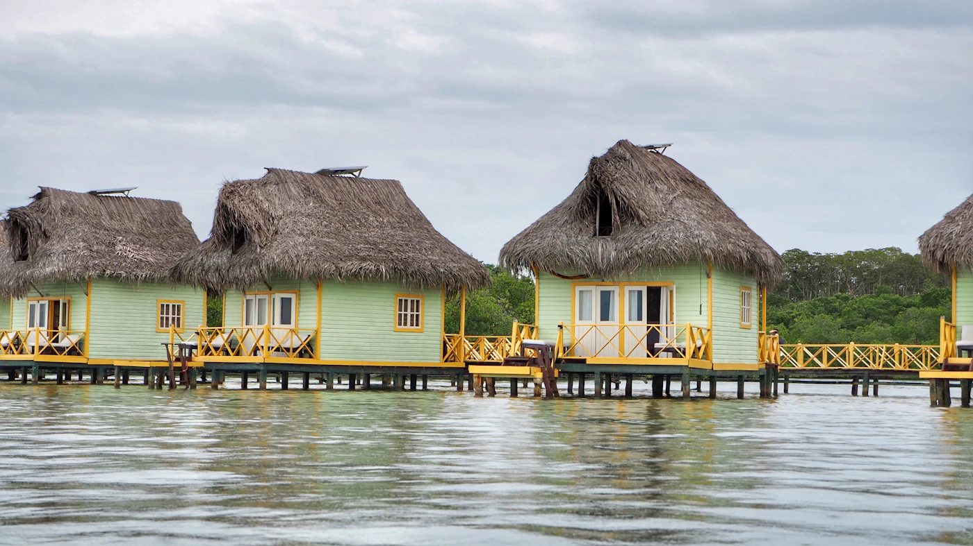 Stilted house on crystal water in Bocas del Toro