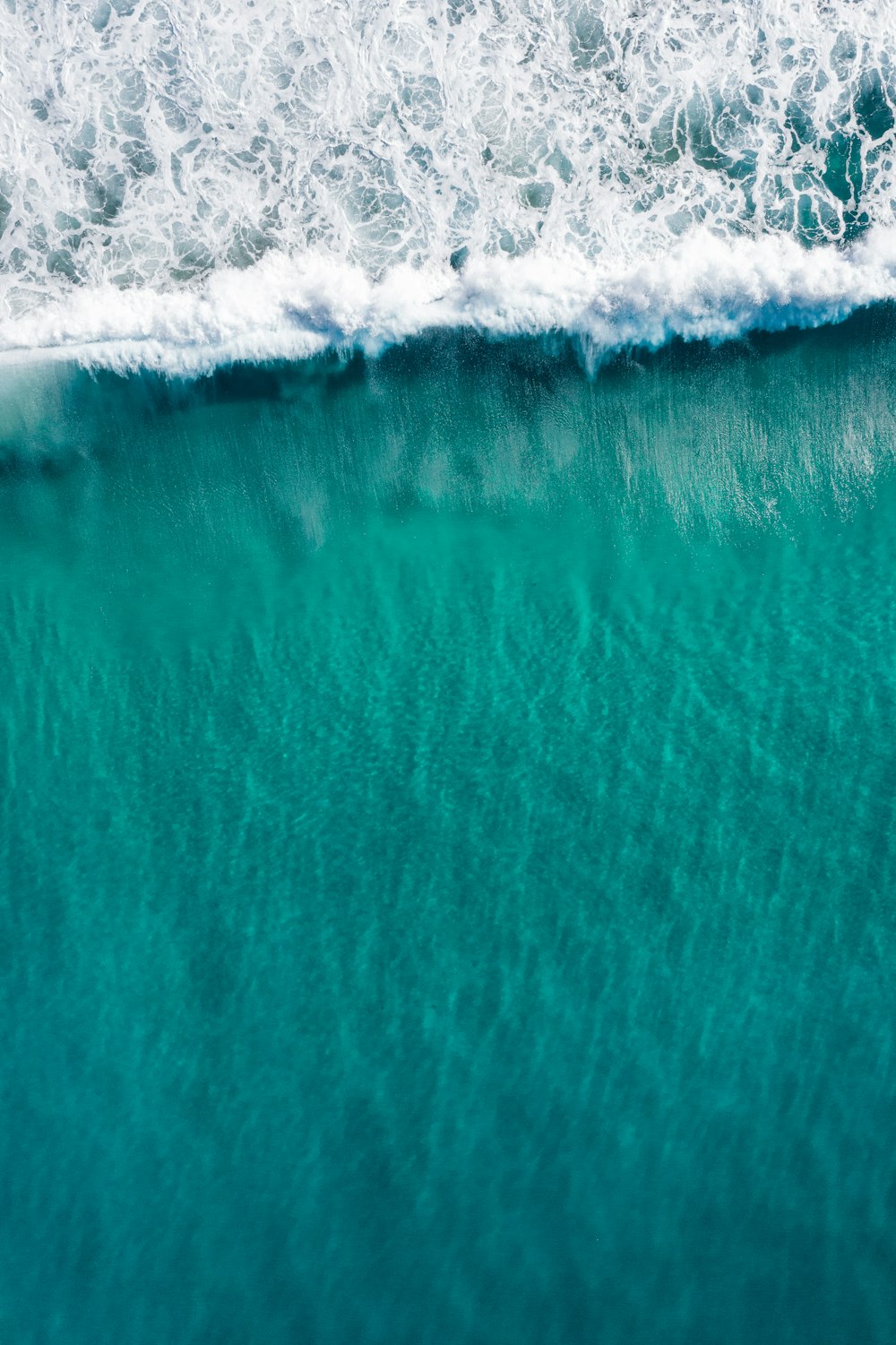 aerial view of ocean waves