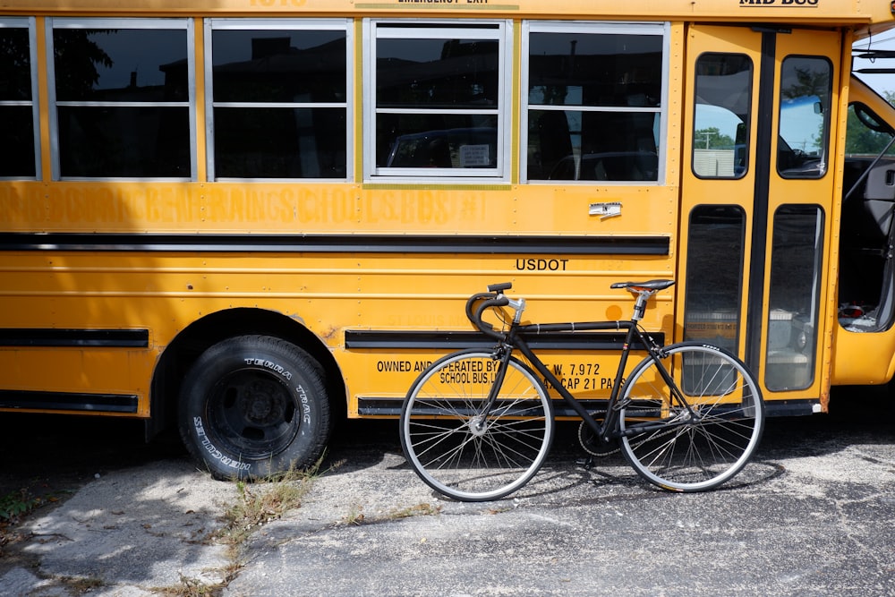 yellow school bus on road