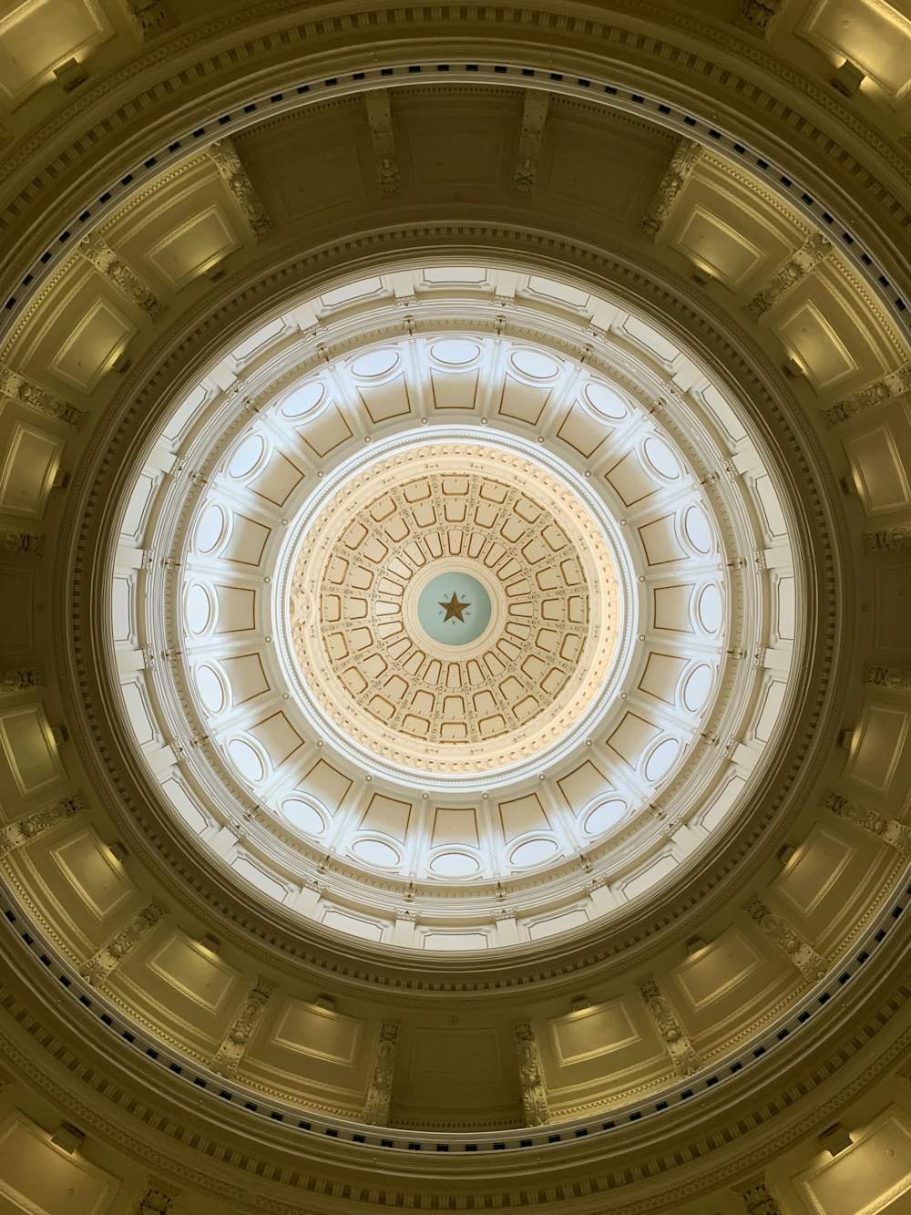 low angle photography of dome ceiling