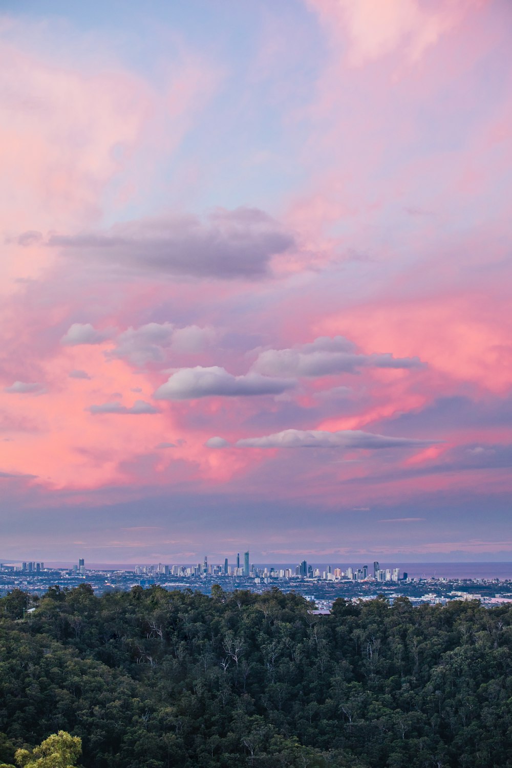 skyline della città sotto il cielo nuvoloso durante il giorno