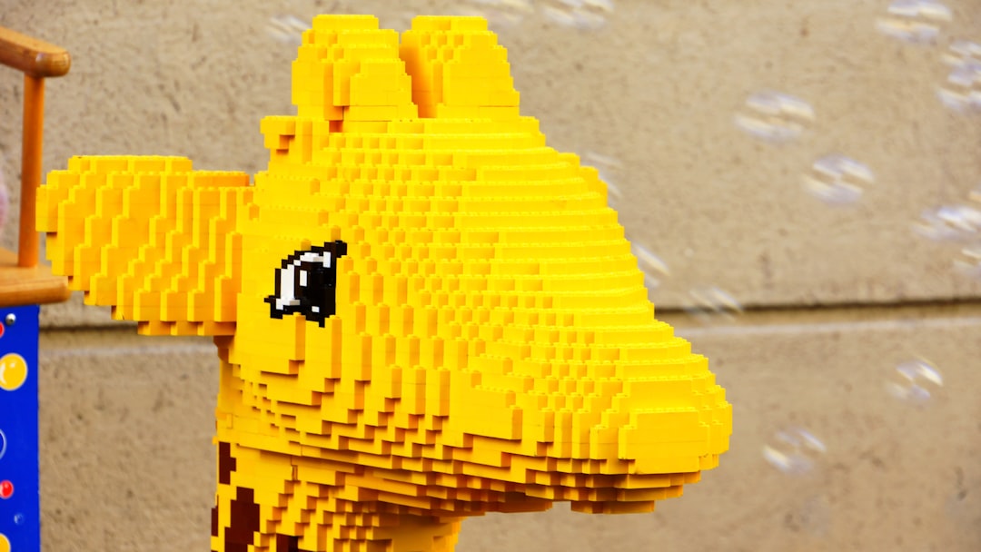 yellow and black lego blocks