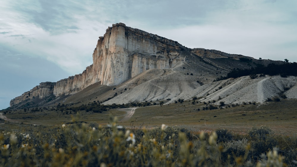 brown rocky mountain under white sky during daytime