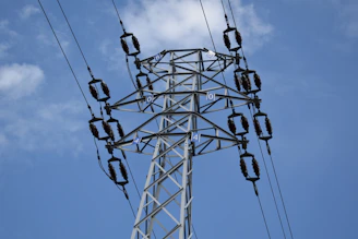 black and white electric post