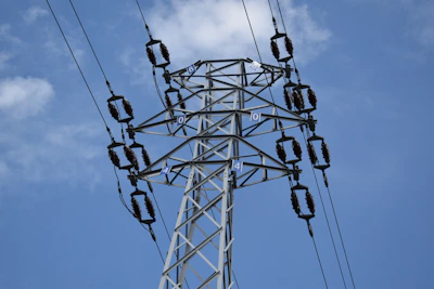 black and white electric post