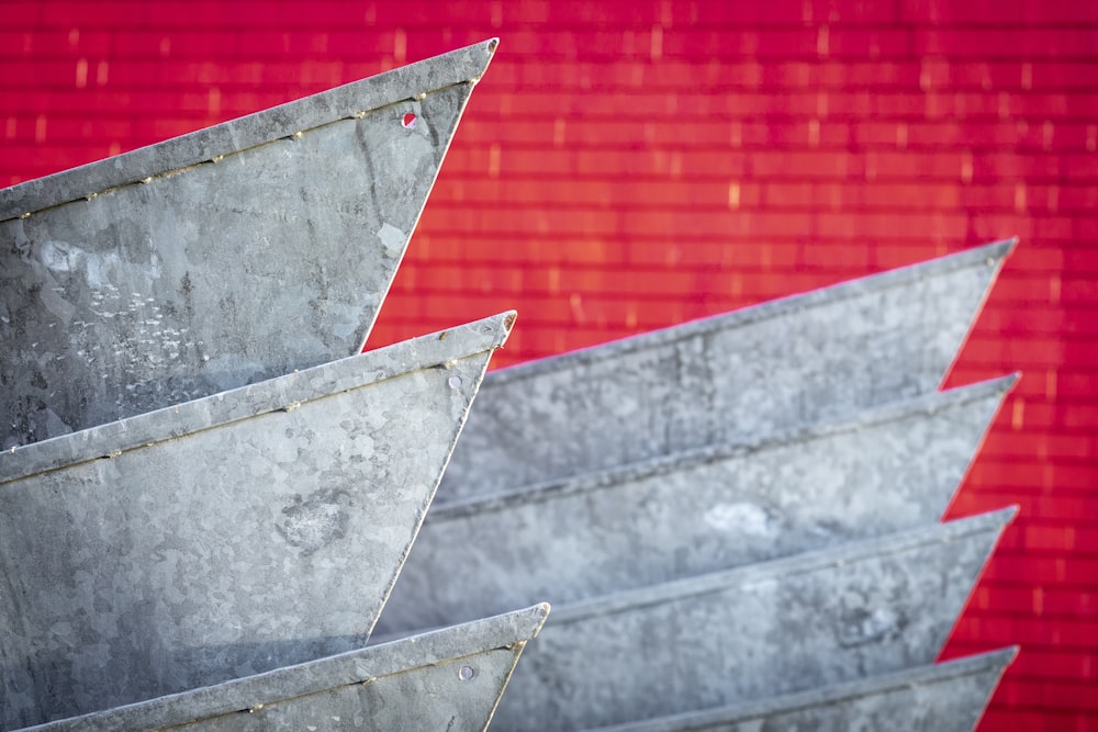 gray and red concrete brick wall