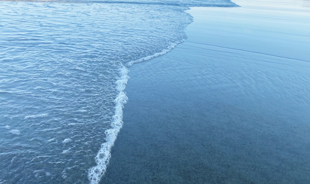 aerial view of ocean waves