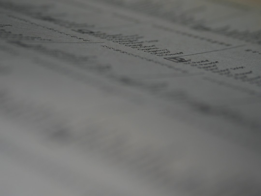 paper credit report closeup