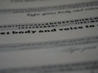 A creative document layout with artistic fonts and AI-enhanced graphics.