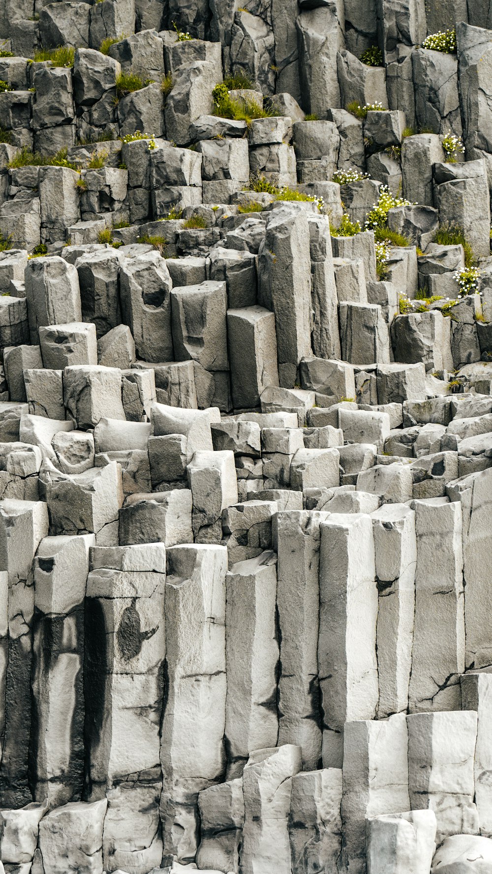 gray concrete blocks on green grass field during daytime