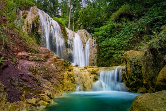 waterfalls in the middle of the forest in Kulon Progo Indonesia
